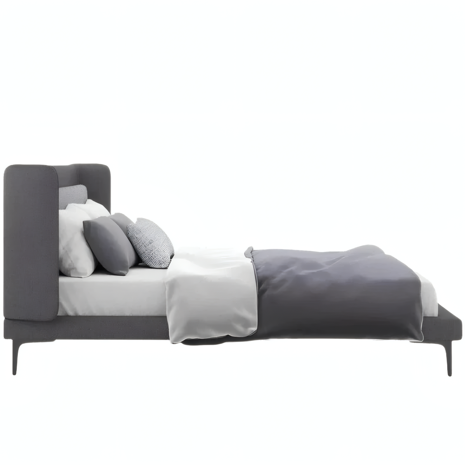 Elsa Bed with Refined Curves and Streamlined Headboard