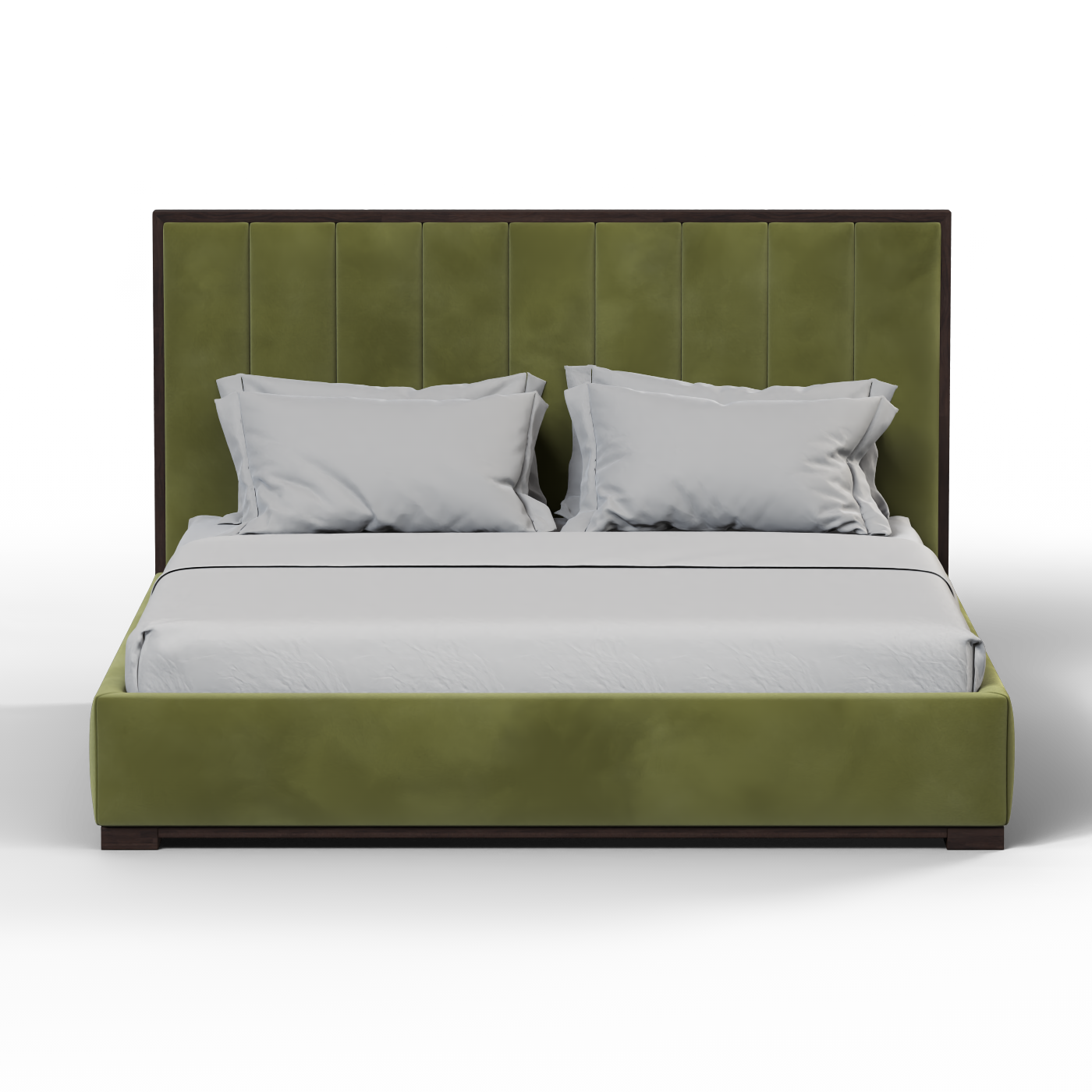 Ava Bed with Framed Vertical Headboard Panels