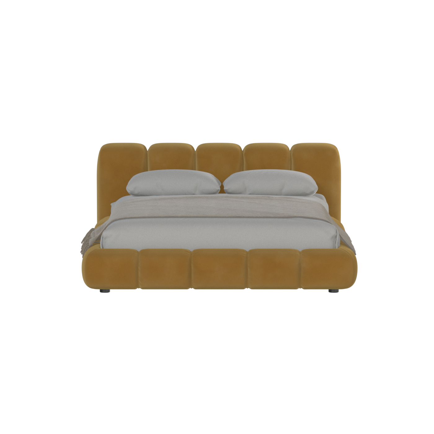 Flauschiges Doppelbett