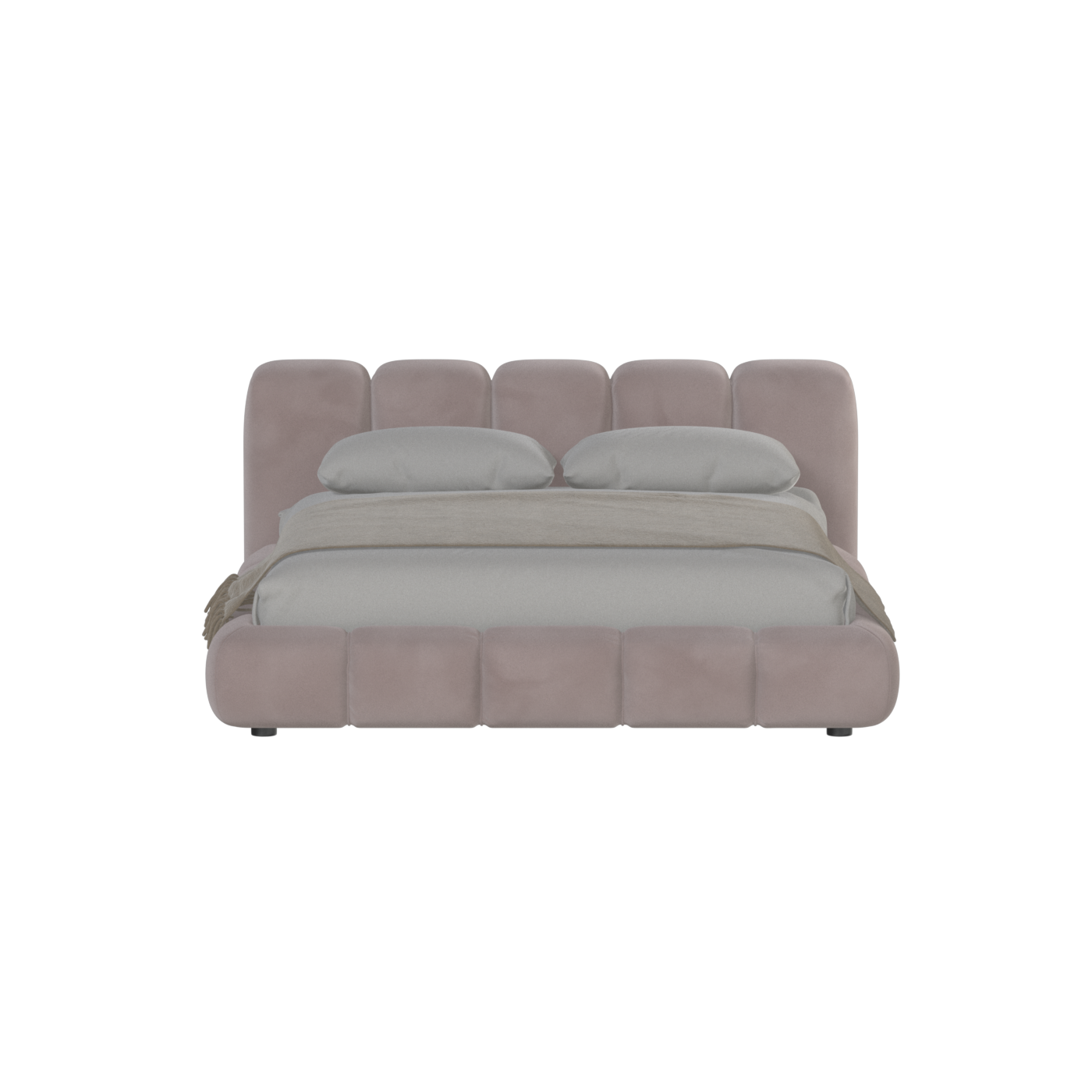 Flauschiges Doppelbett