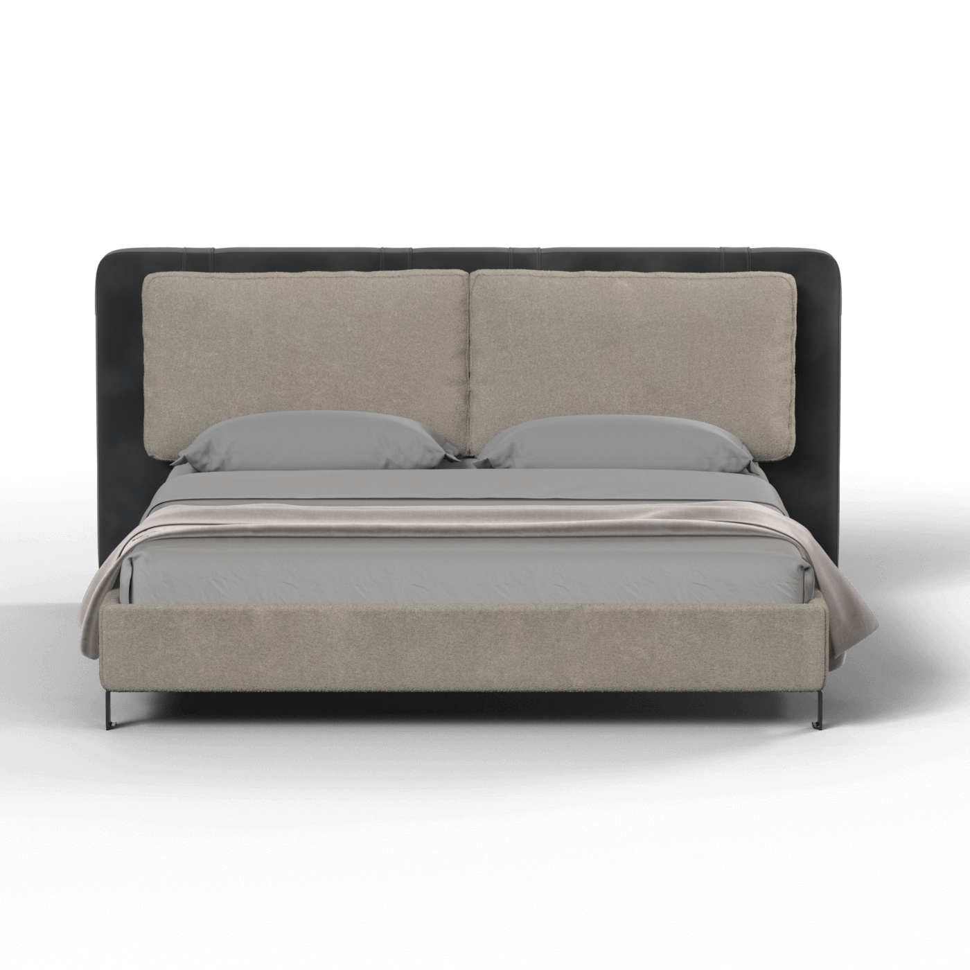 Giovanna Double Bed with Elegant Headboard
