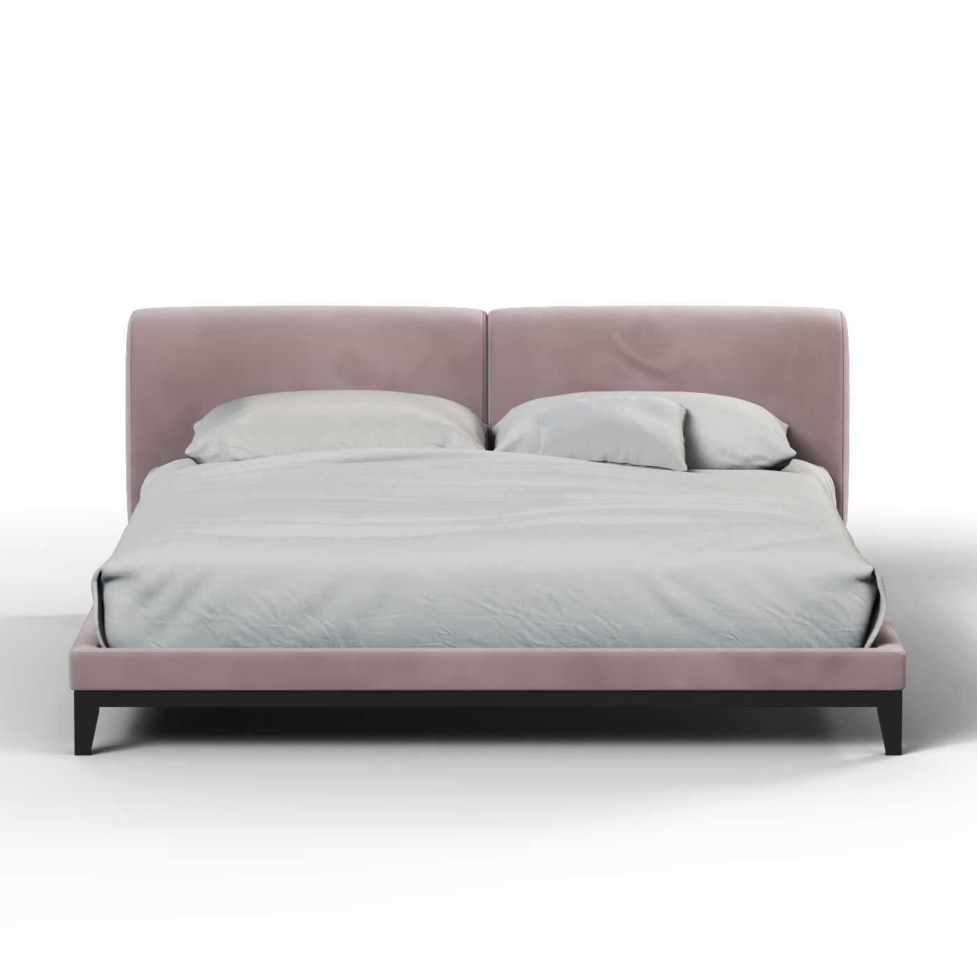 Infinity Upholstered Double Bed with Elegant Headboard