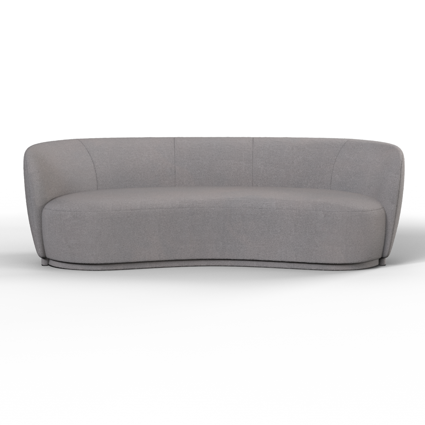 Posh Bouclé-Sofa mit geschwungenem Design