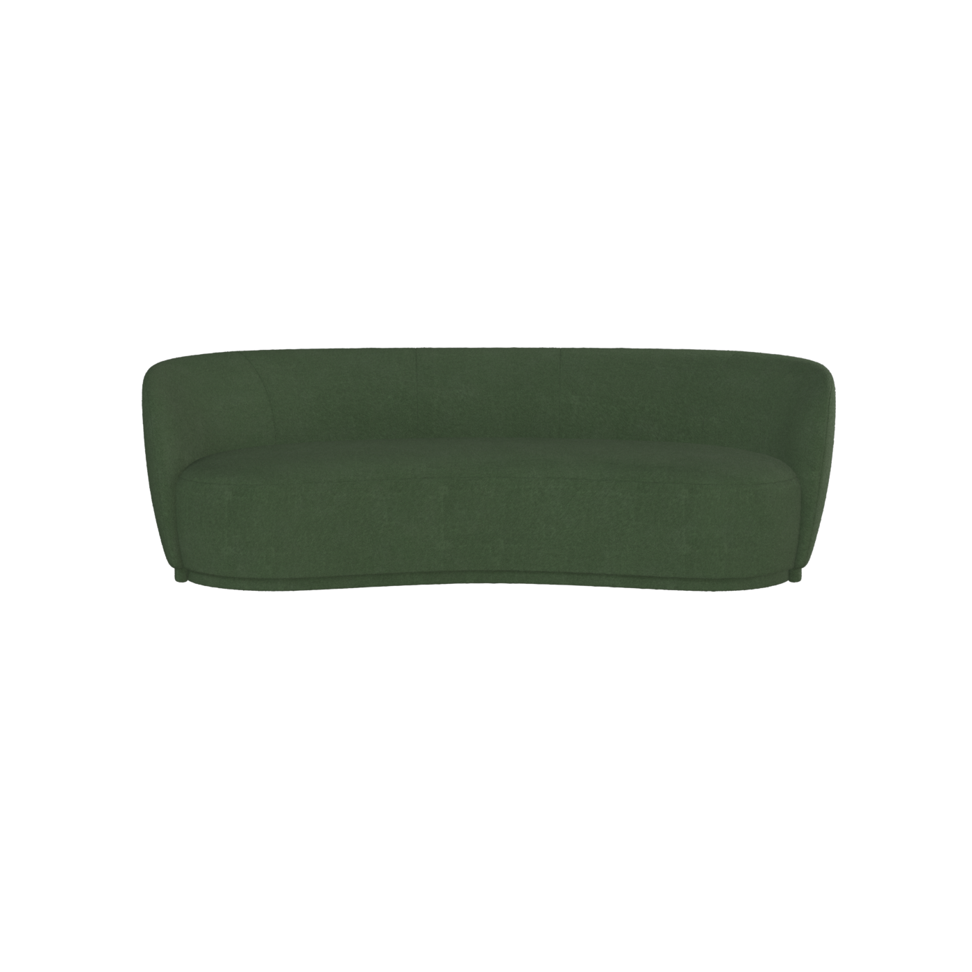Posh Bouclé-Sofa mit geschwungenem Design