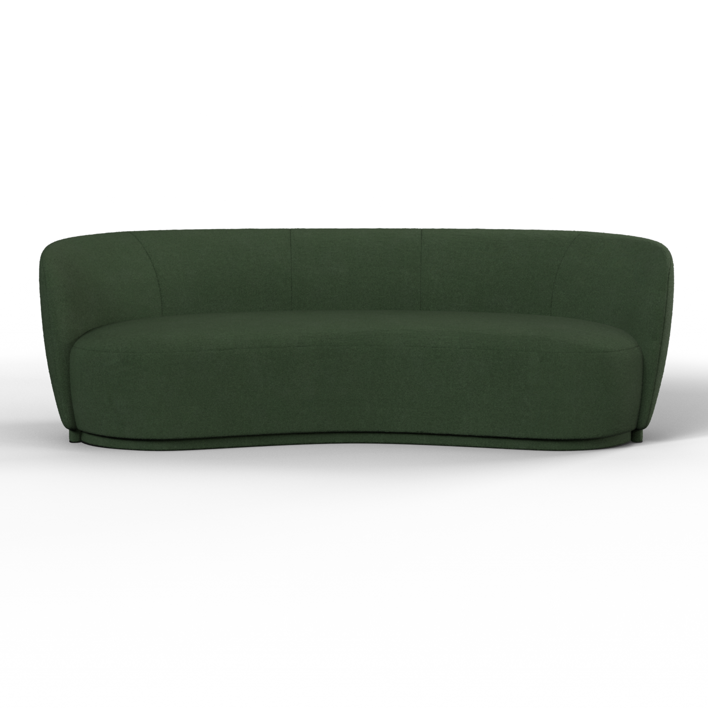 Posh Bouclé-Sofa mit geschwungenem Design
