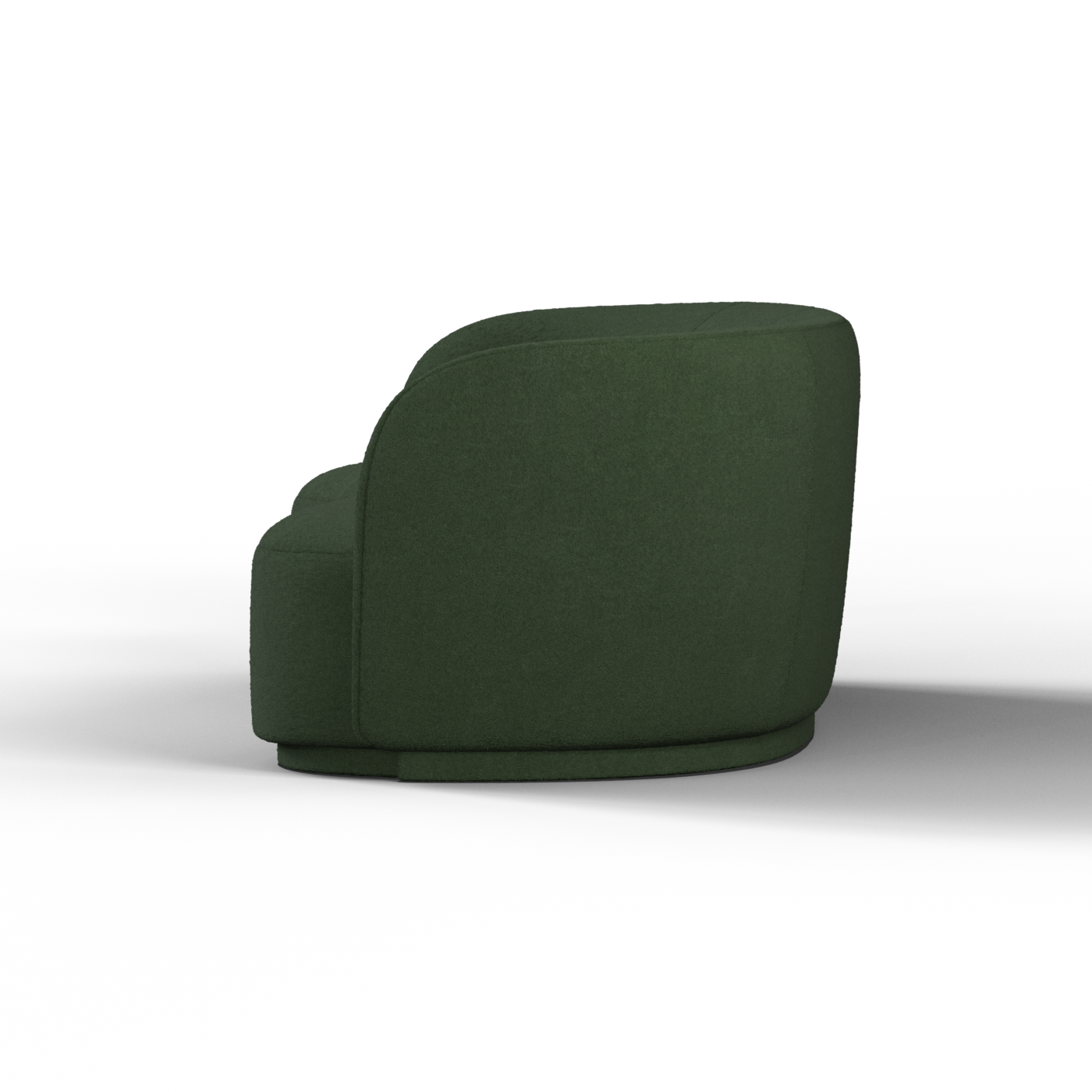 Posh Bouclé-Sofa mit geschwungenem Design