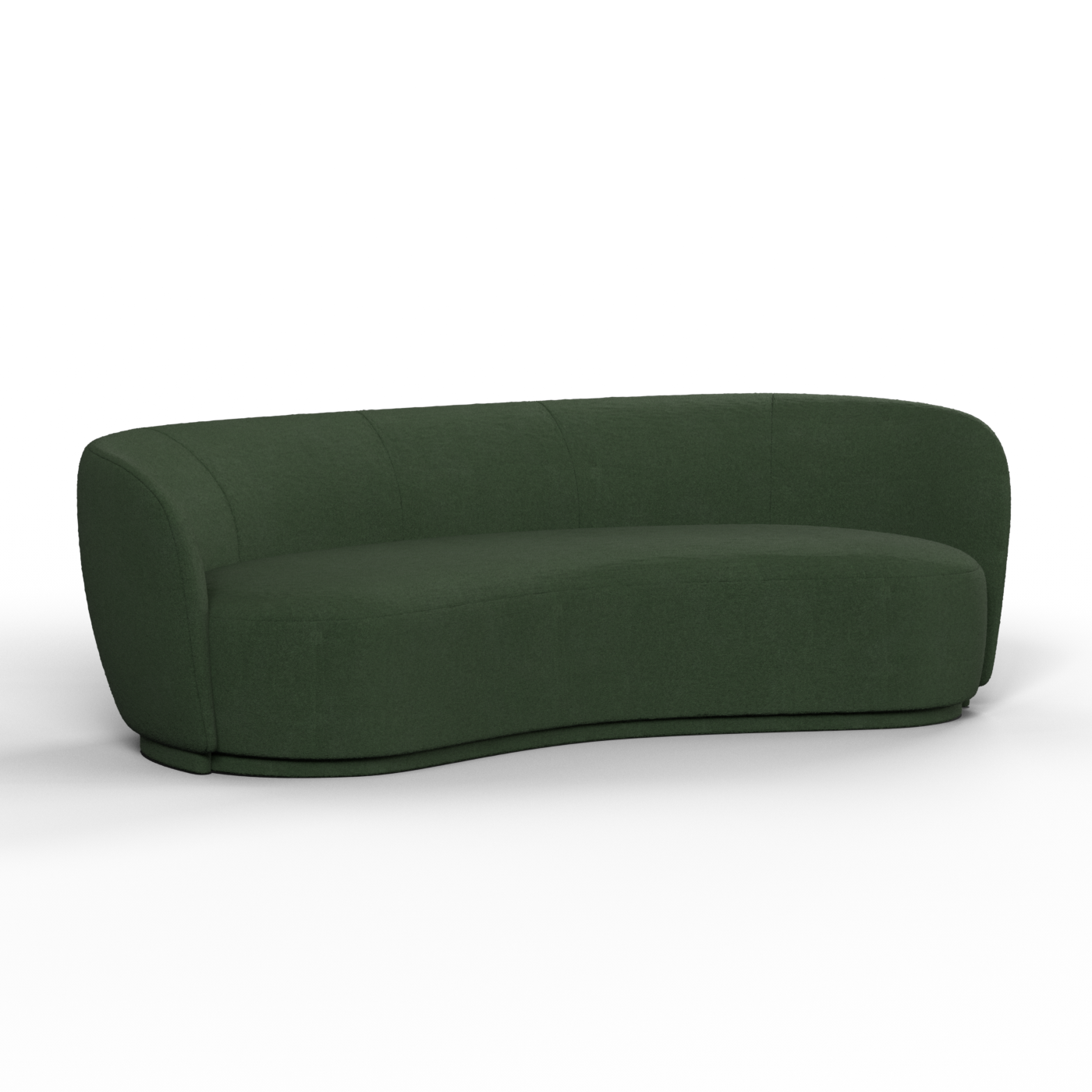 Posh Bouclé-Sofa mit geschwungenem Design