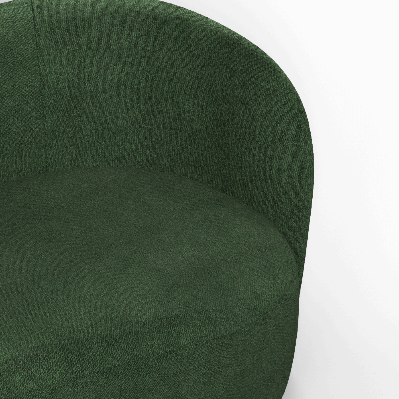 Posh Bouclé-Sofa mit geschwungenem Design