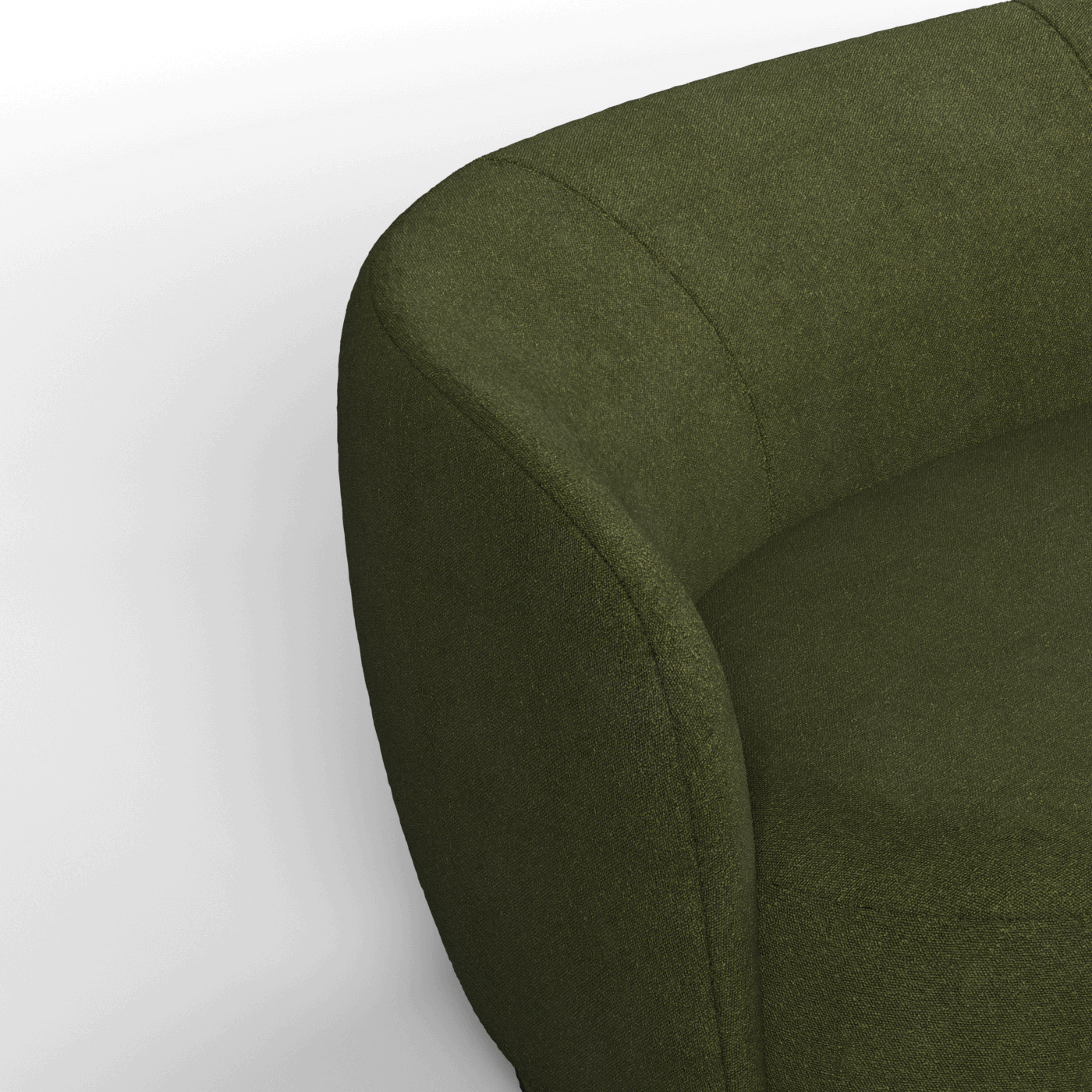 Posh Sofa - Curved Back Sofa with Continuous Base