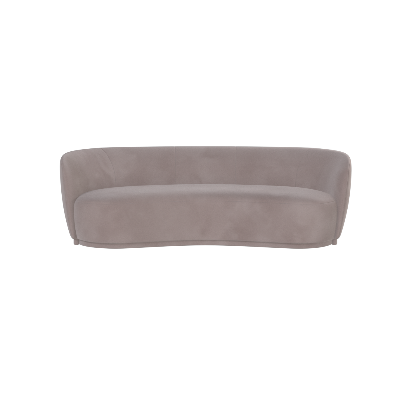 Posh Bouclé-Sofa mit geschwungenem Design