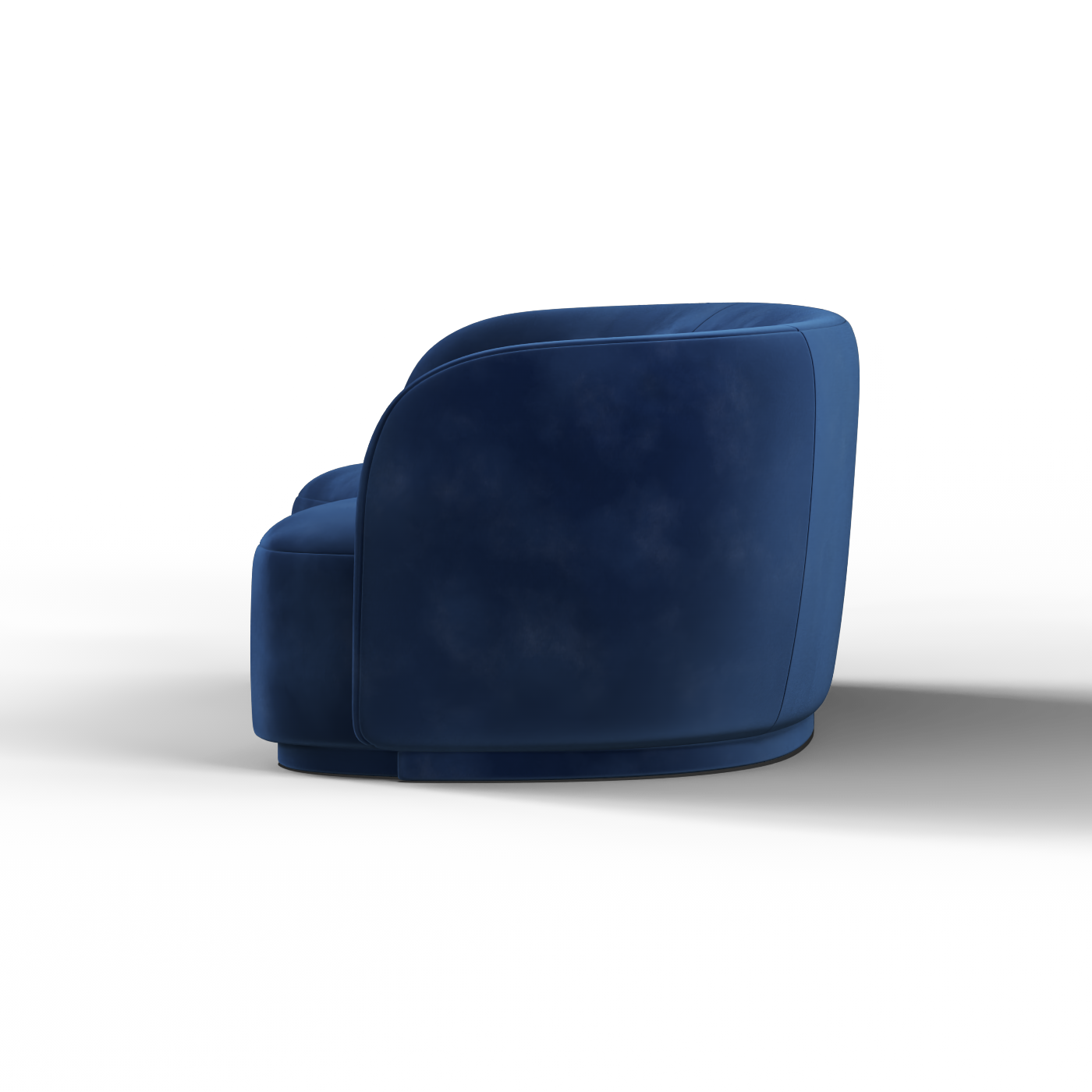 Posh Bouclé-Sofa mit geschwungenem Design