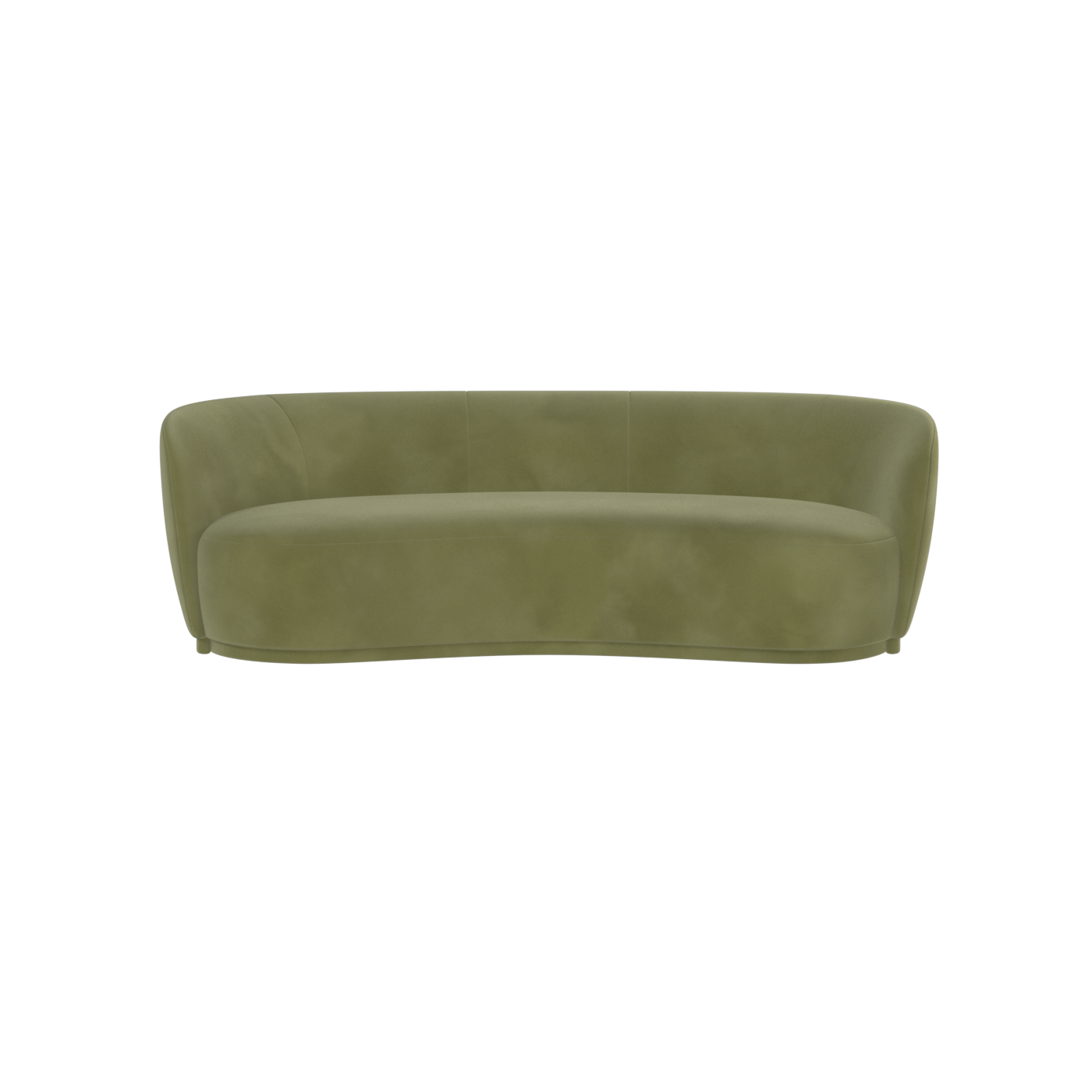 Posh Bouclé-Sofa mit geschwungenem Design