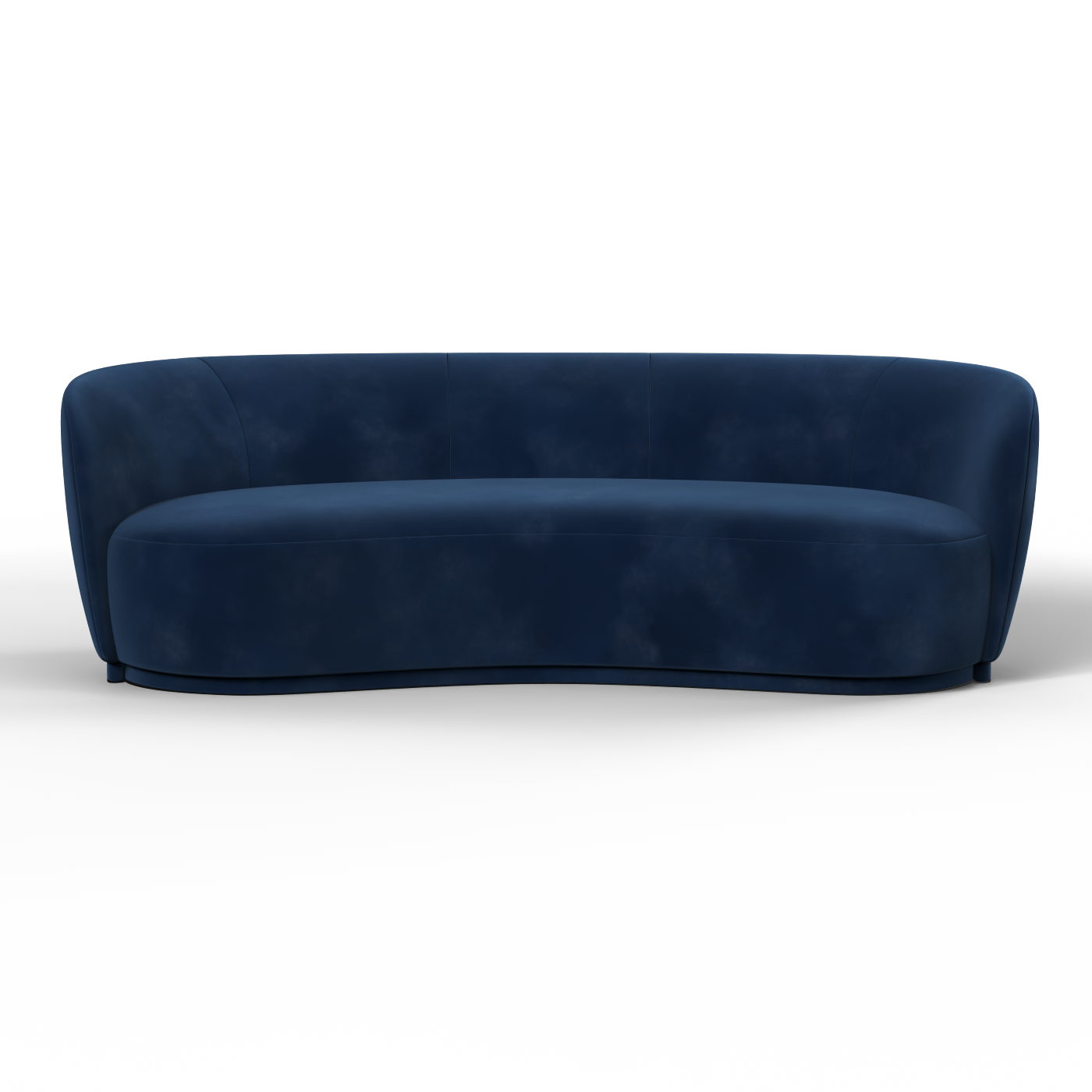 Posh Bouclé-Sofa mit geschwungenem Design