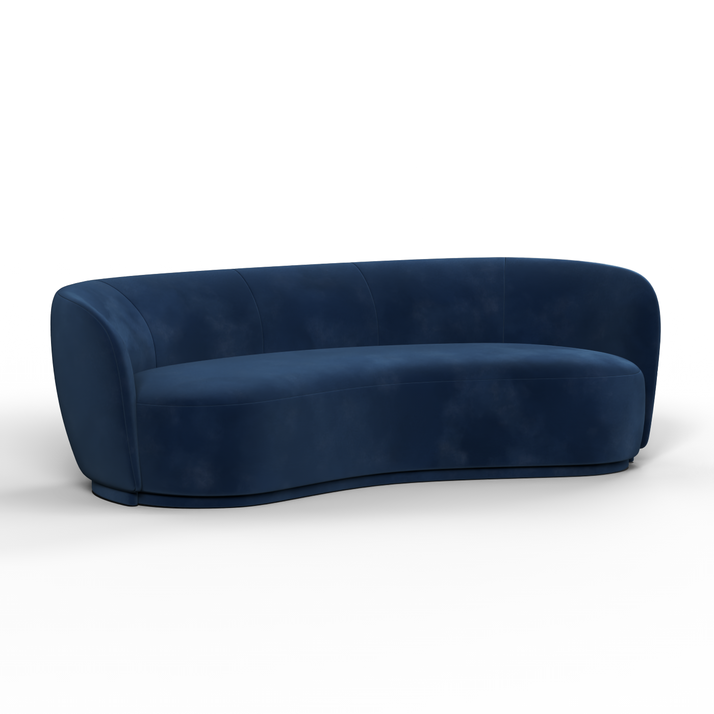 Posh Bouclé-Sofa mit geschwungenem Design