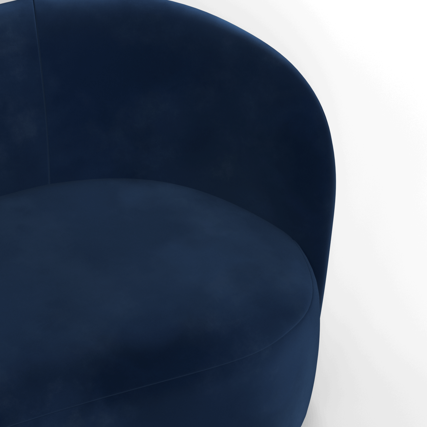 Posh Bouclé-Sofa mit geschwungenem Design