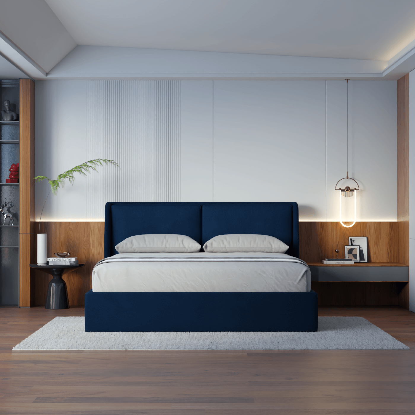 Ruby Upholstered Double Bed in Premium Fabric