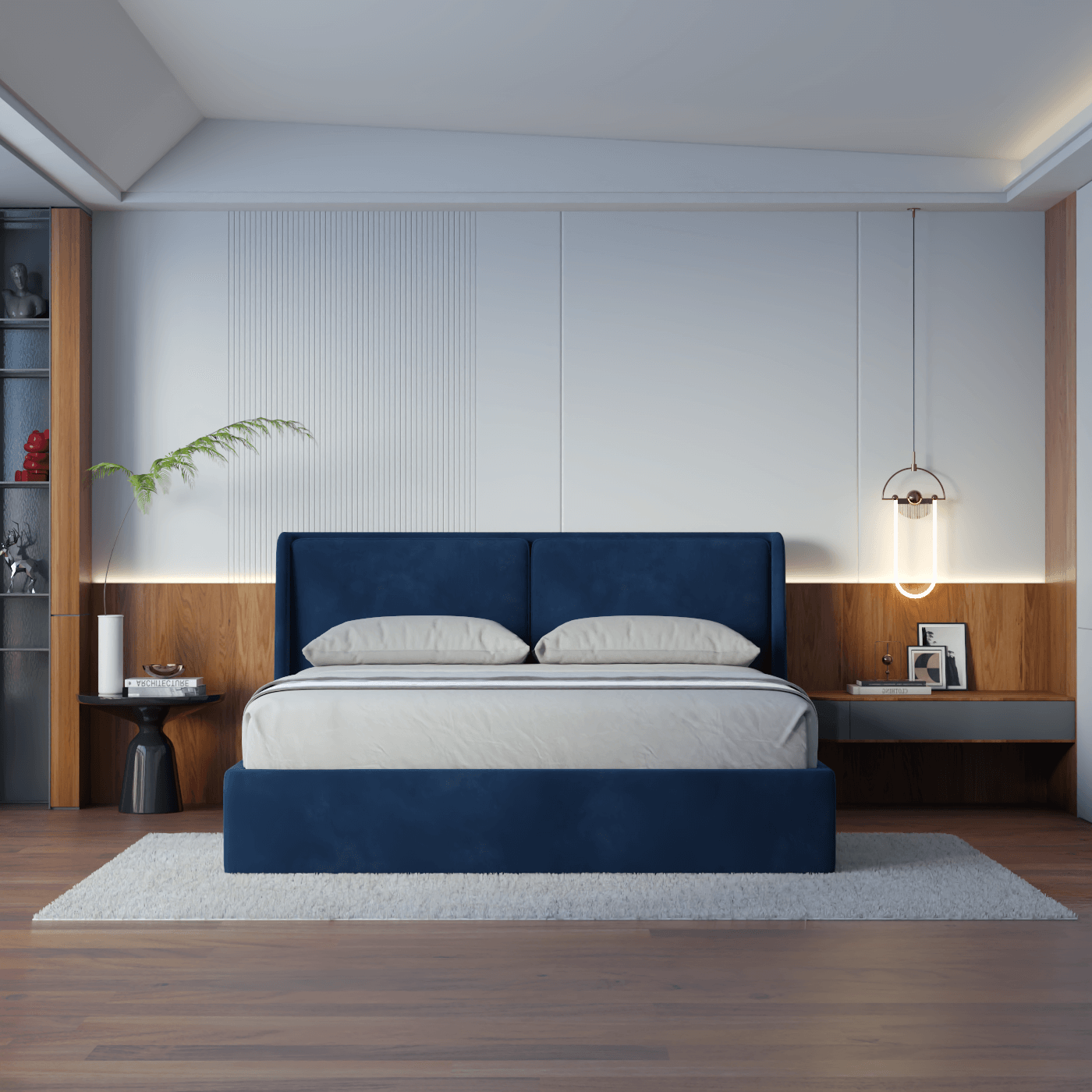 Bett mit weichem Kopfteil Ruby