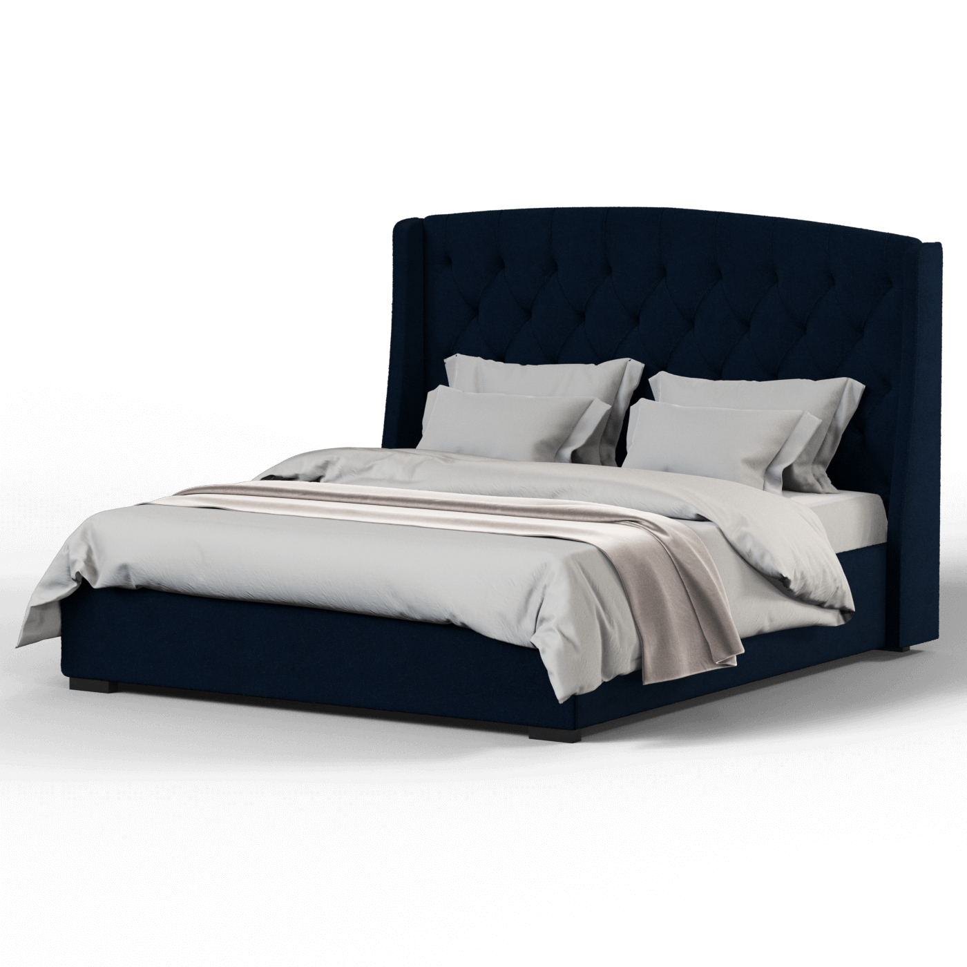 Sophia Upholstered Bed with Buttoned Headboard