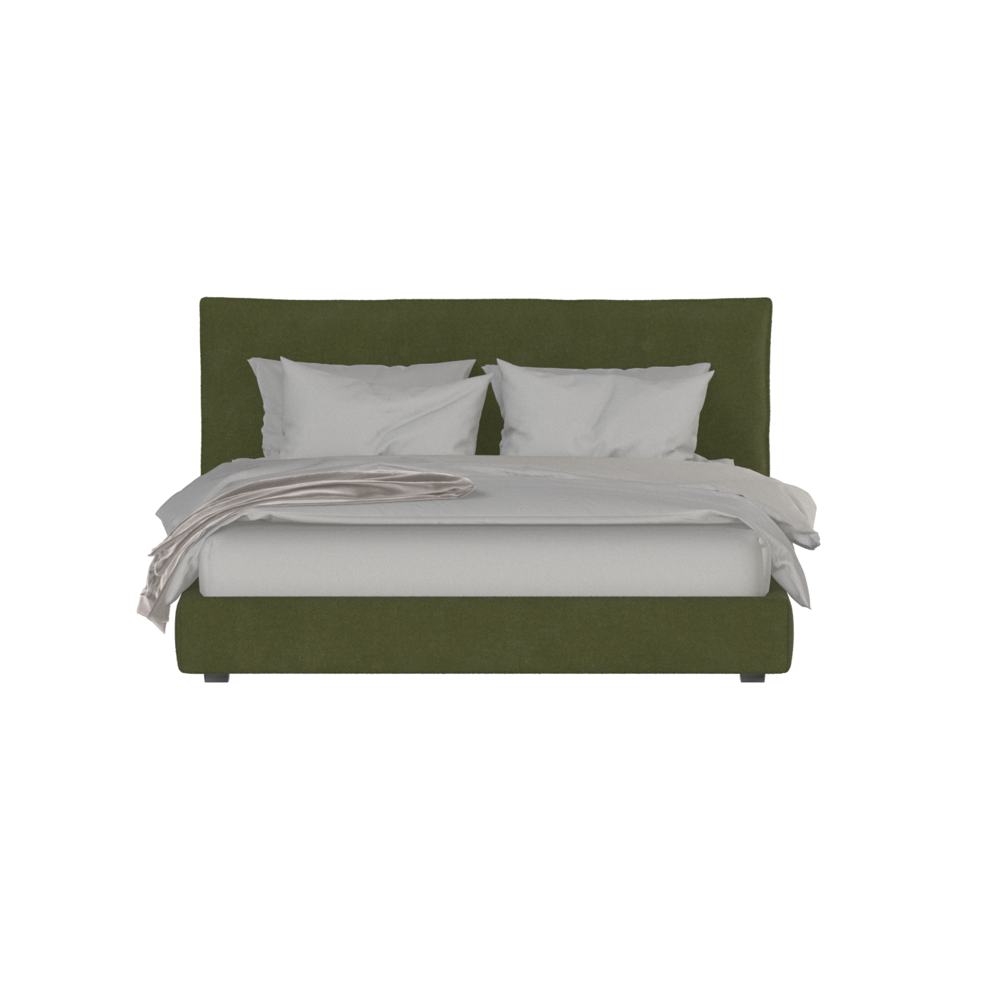 Thea Upholstered Double Bed with Clean Headboard