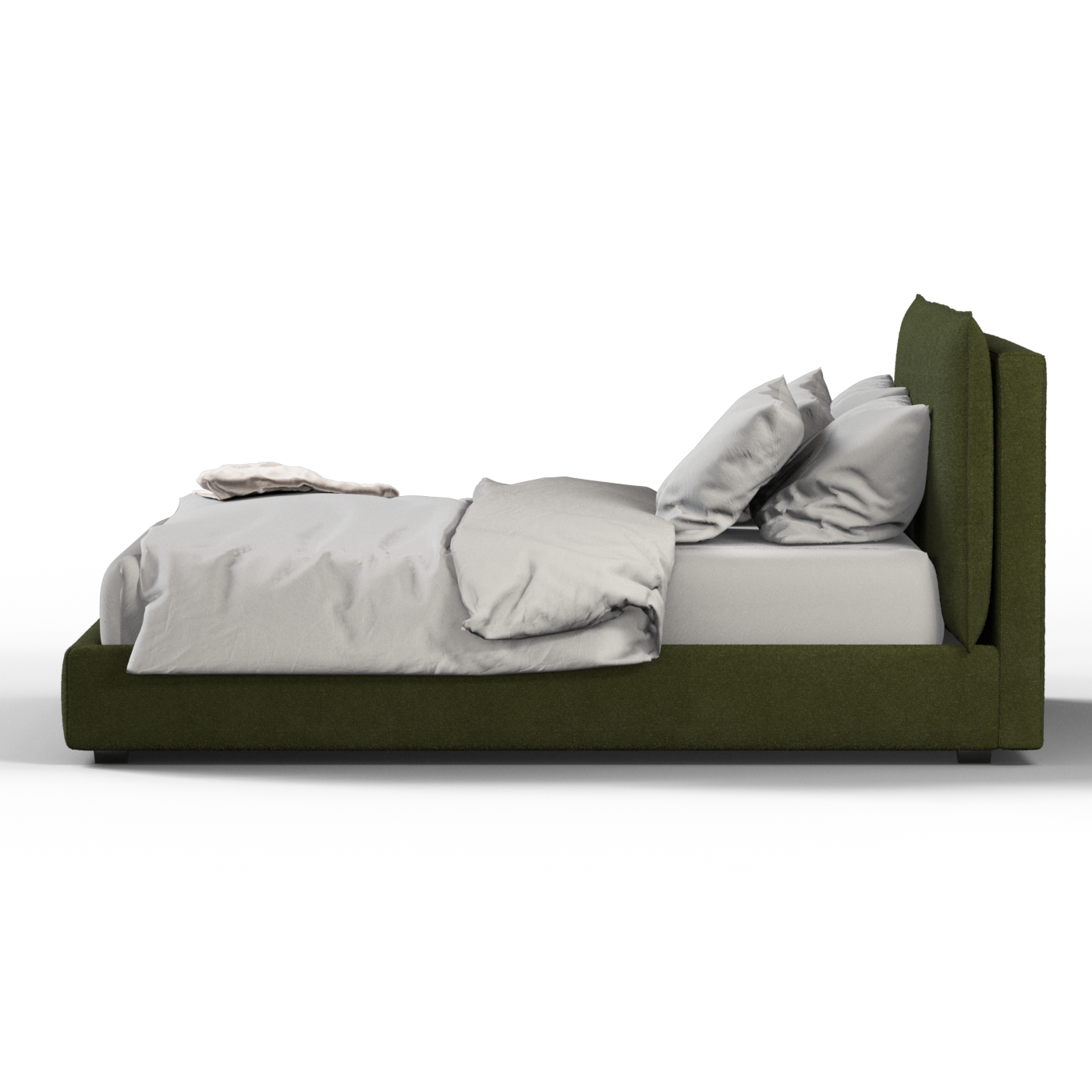 Thea Upholstered Double Bed with Clean Headboard