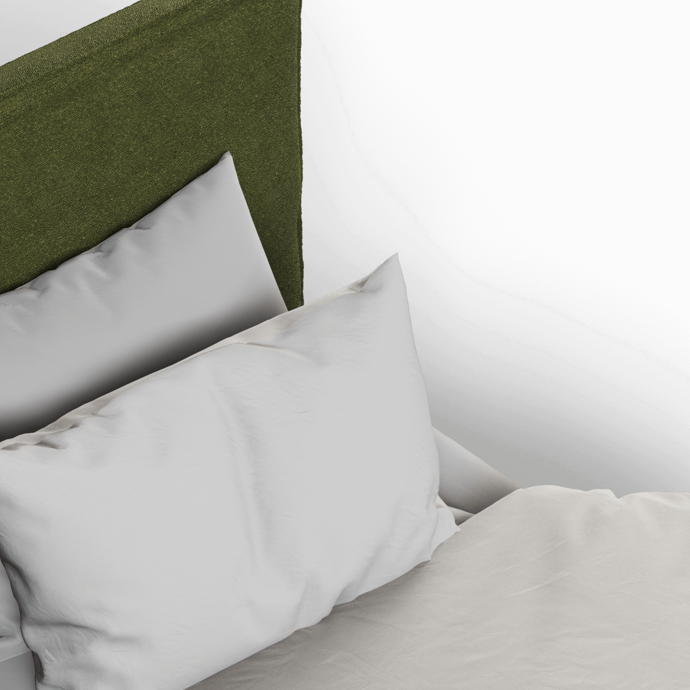Thea Upholstered Double Bed with Clean Headboard