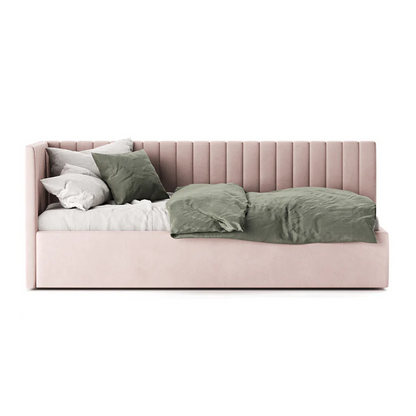 Peony Kids Bed in Pink Striped Fabric