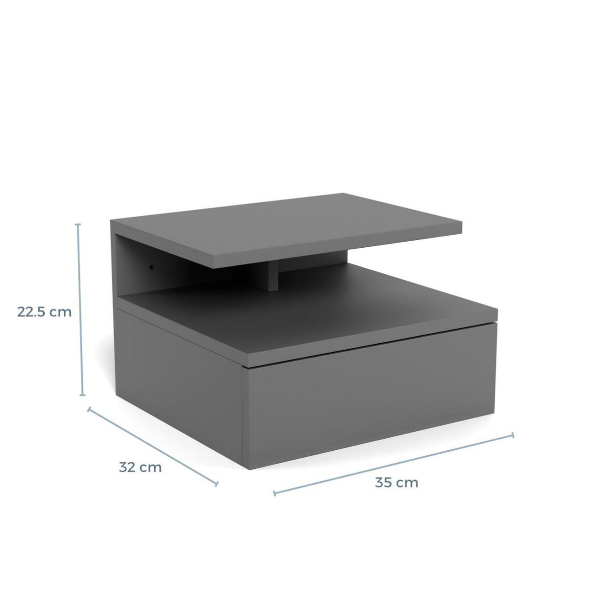 Bedside Table Ashlan - Grey