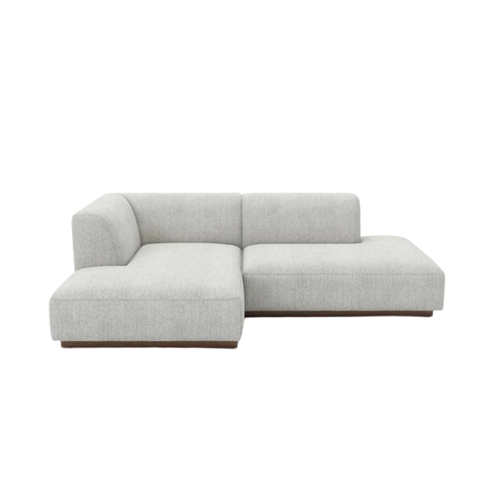 Lance Sectional Sofa With Left Chaise And Wood Base