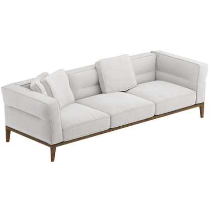 Hope Three-Seater Sofa With Wood Frame and Loose Cushions