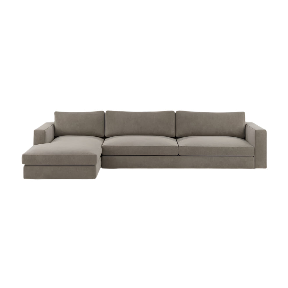 Lars Sectional Corner Sofa with Left Chaise and Multiple Cushions