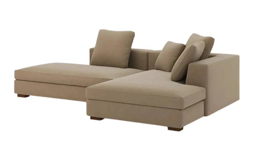 Modular Ebbe sofa with deep cushions and corner layout