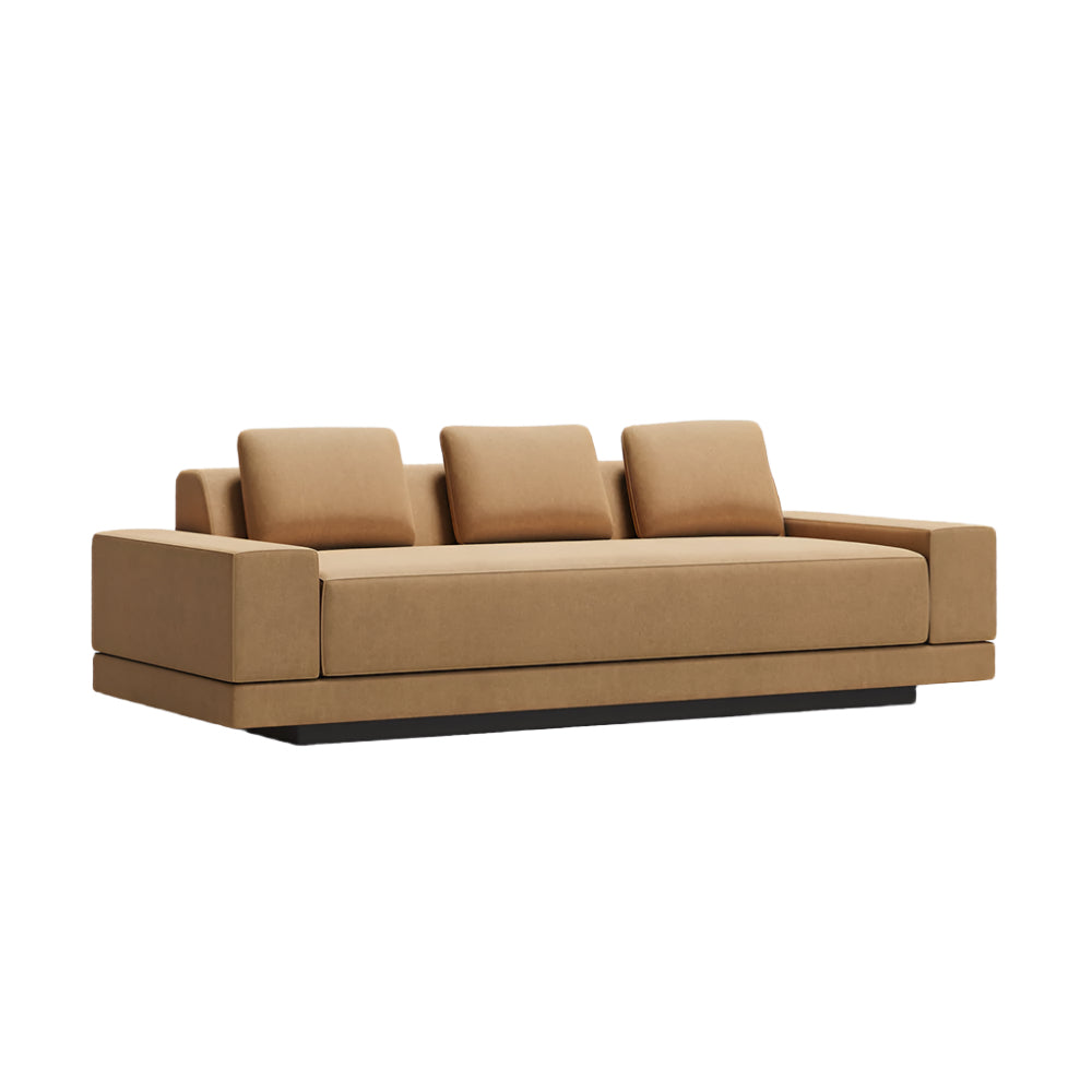 Turin Sofa with Three Cushions and Solid Base