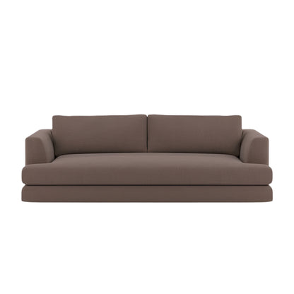 Modern Magnus 2-Seater Sofa in rich mocha fabric for contemporary homes