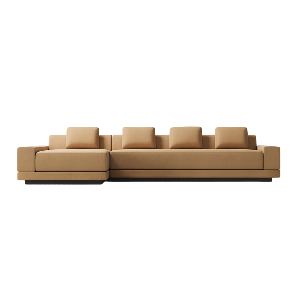 Turin Sectional Sofa with Multiple Cushions and Low Profile