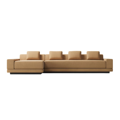 Turin Sectional Sofa with Multiple Cushions and Low Profile