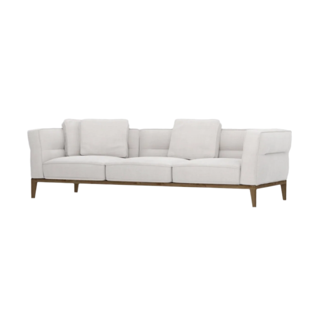 Hope Three-Seater Sofa With Wood Frame and Loose Cushions