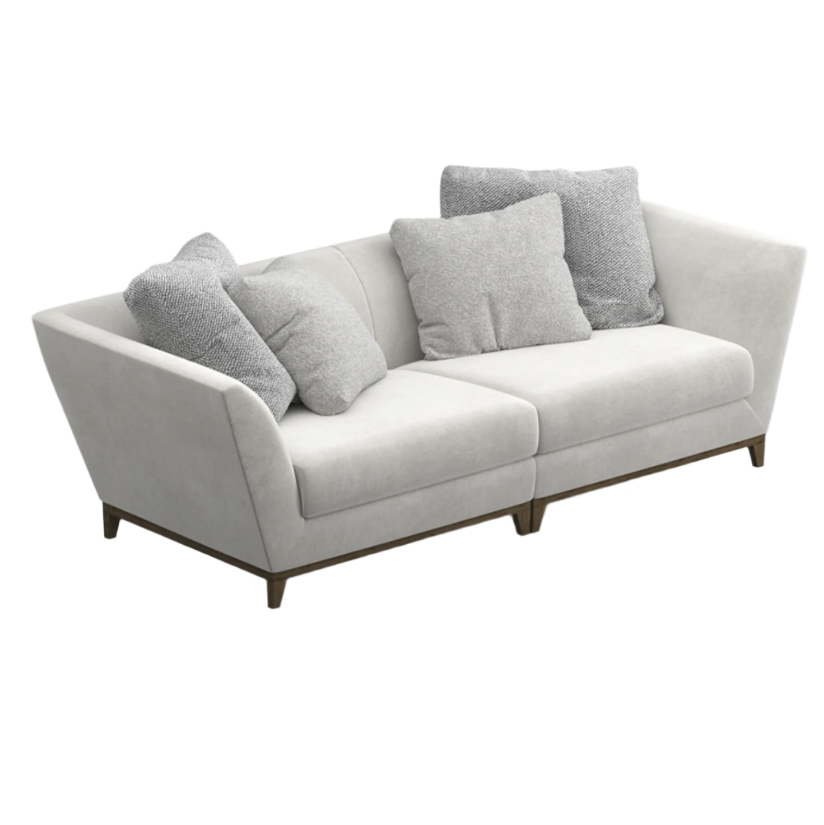 Blossom Sofa With Four Cushions and Split Design