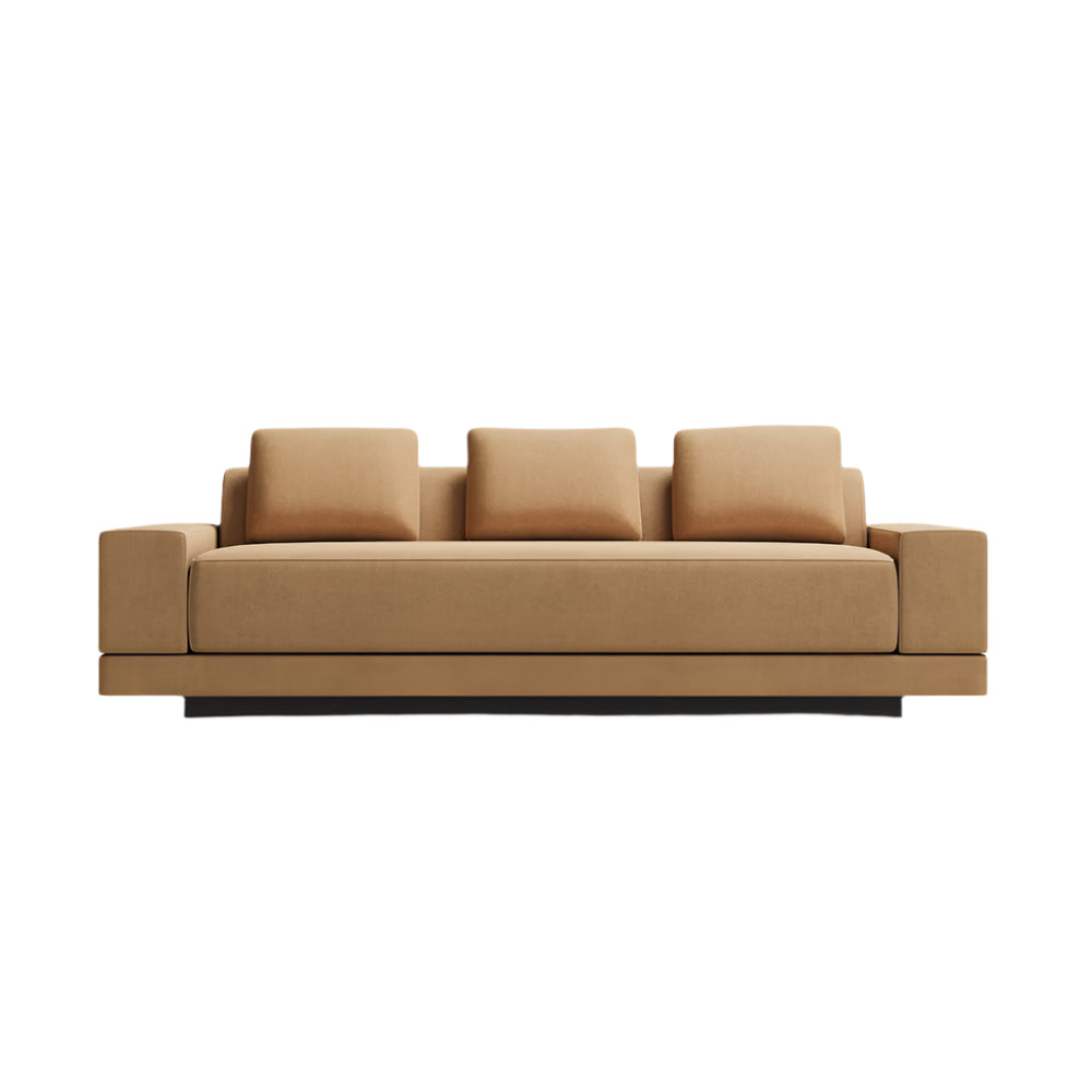 Turin Sofa with Three Cushions and Solid Base