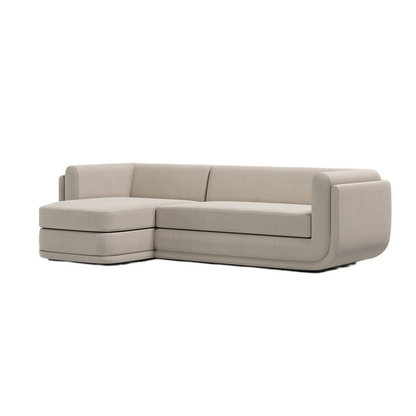 Craft Sectional Sofa with Left Section and Low Profile