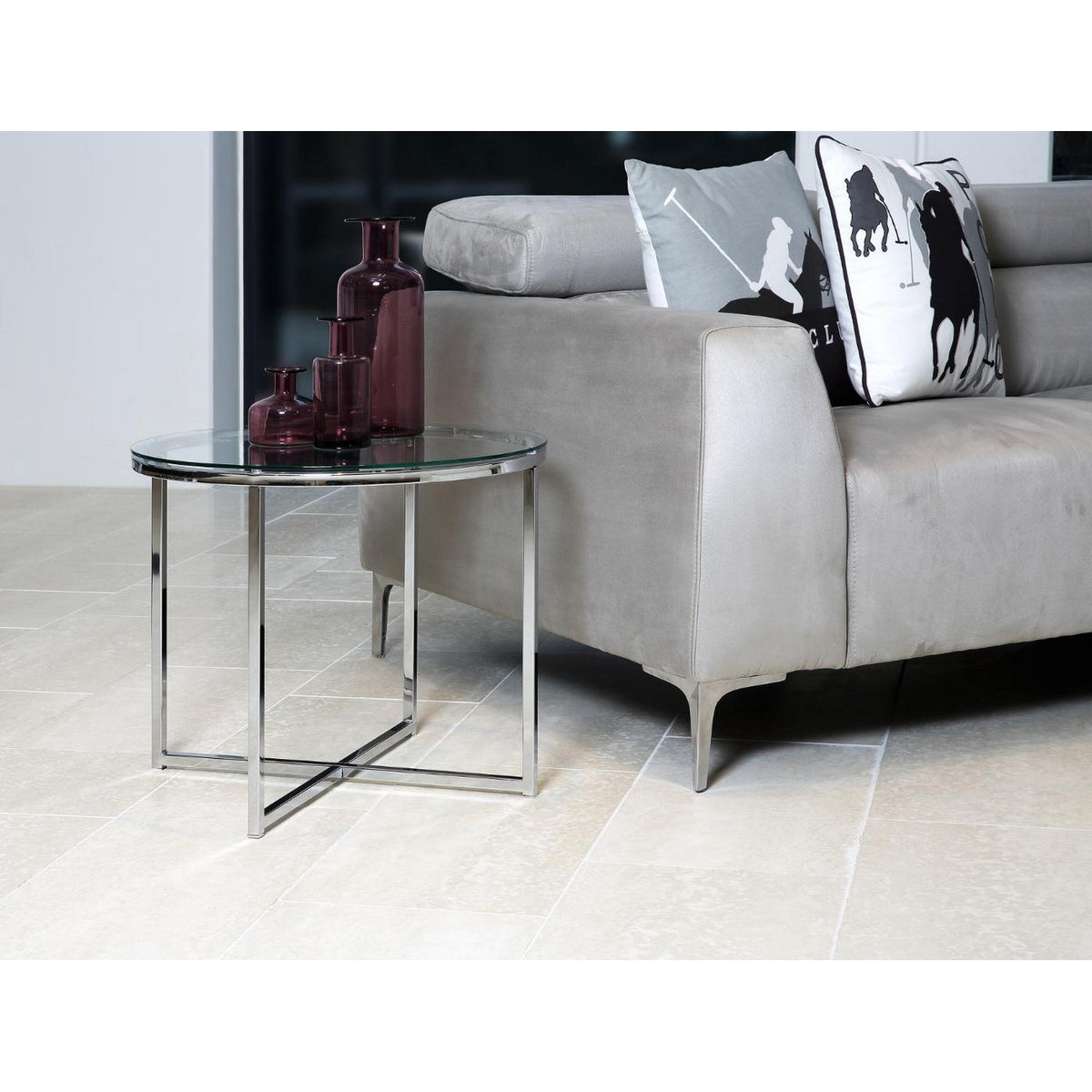 Side Table Cross - Transparent