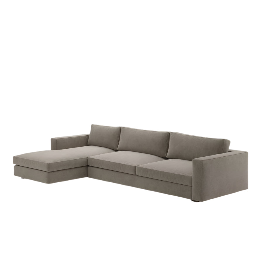 Lars Sectional Corner Sofa with Left Chaise and Multiple Cushions