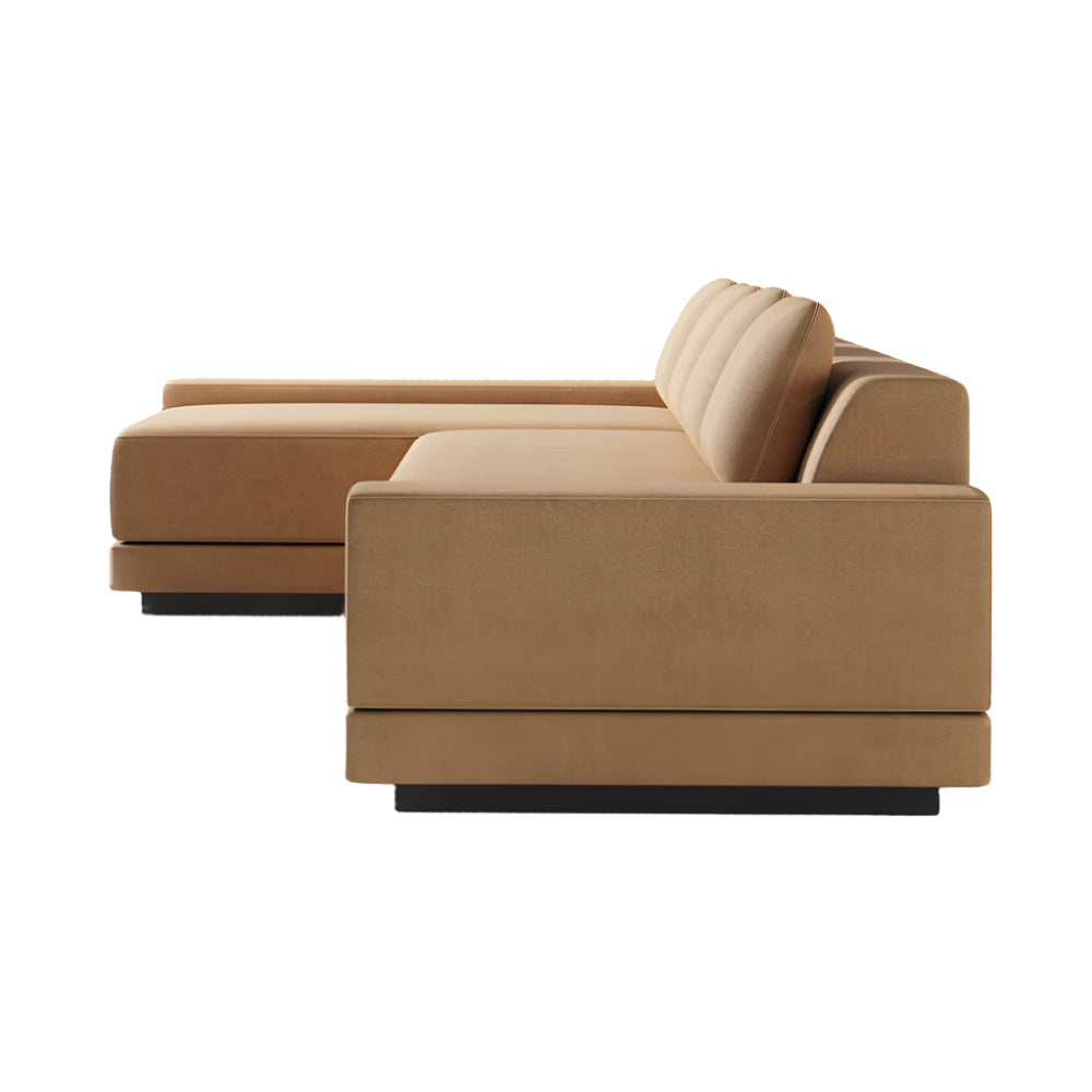 Turin Sectional Sofa with Multiple Cushions and Low Profile