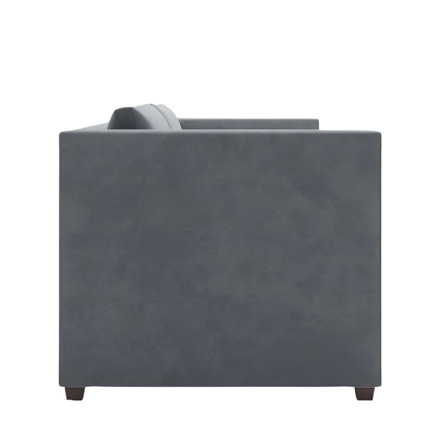 Erik 2 Seater Sofa – Upholstered Couch with Straight Arms and Minimalist Design