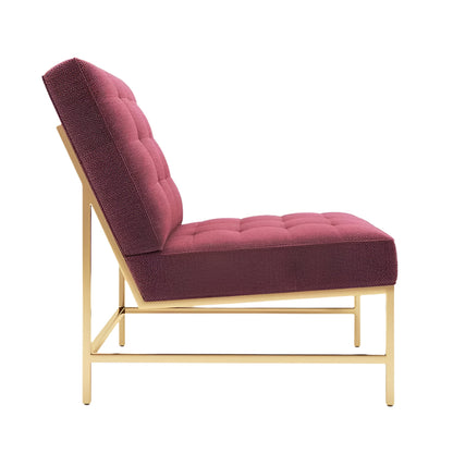 Luigi Lounge Chair with Gold Metal Frame