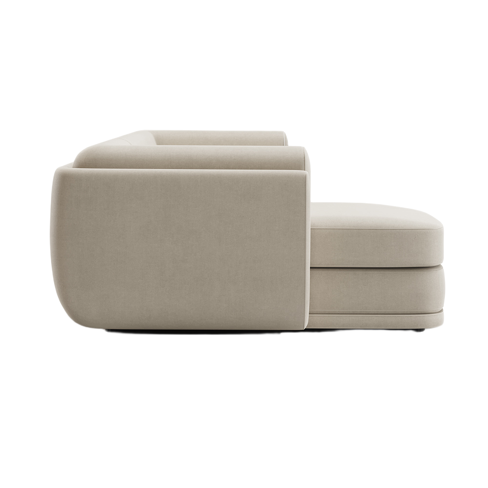 Craft Sectional Sofa with Left Section and Low Profile