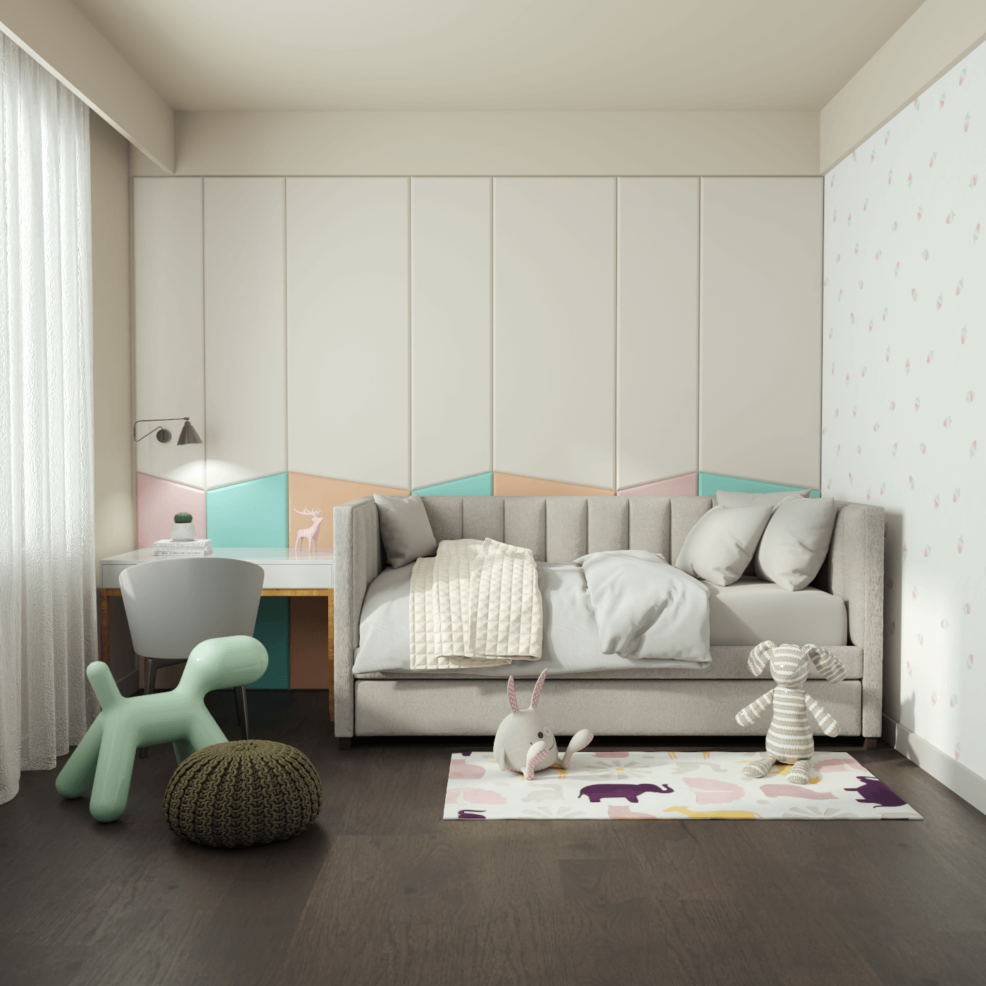 Capella Daybed with Sculpted Style and Built-In Versatility