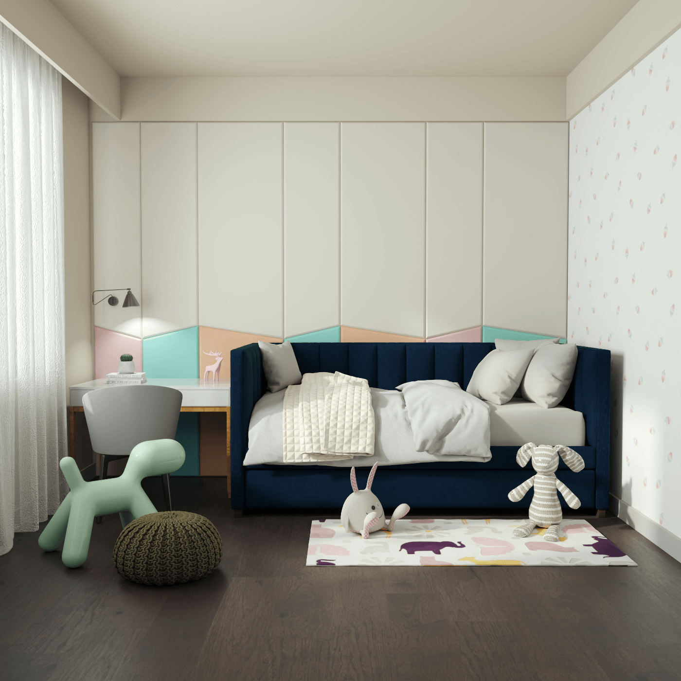 Capella Daybed with Sculpted Style and Built-In Versatility