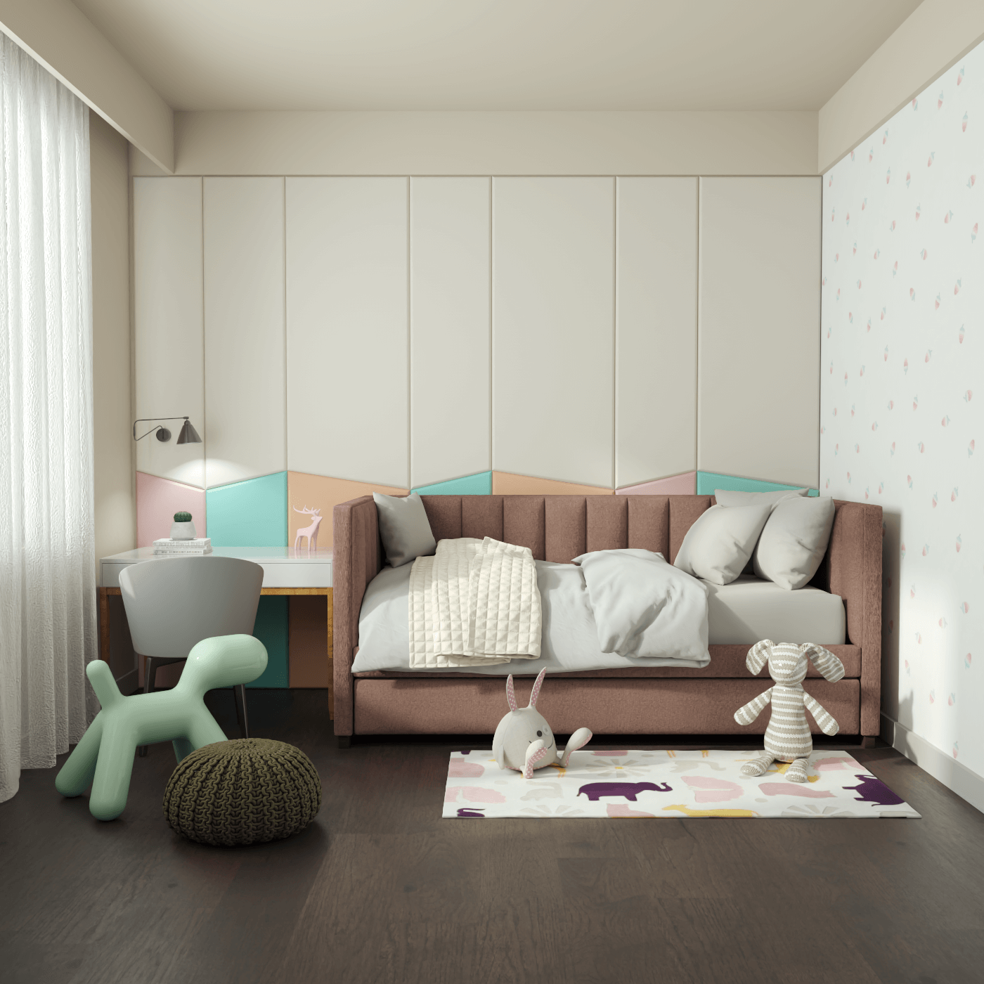 Capella Daybed with Sculpted Style and Built-In Versatility