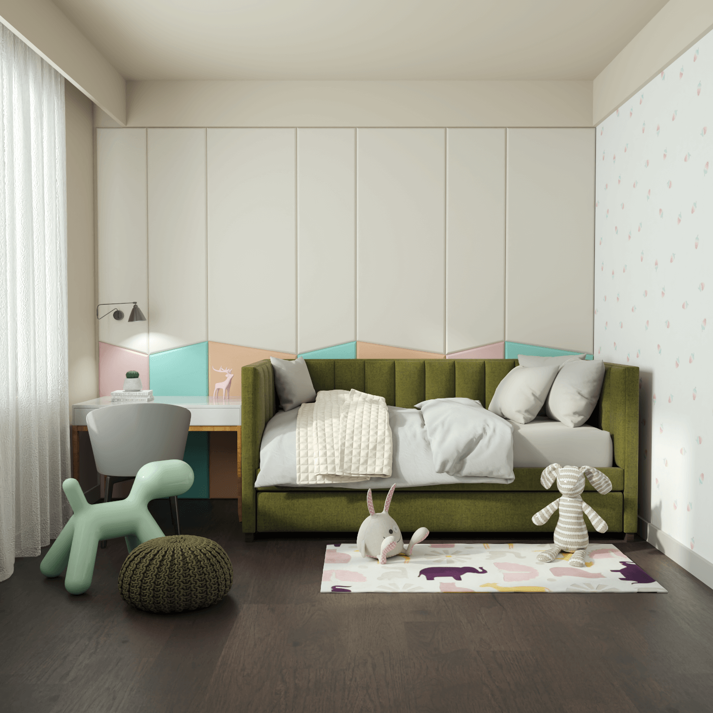 Capella Daybed with Sculpted Style and Built-In Versatility