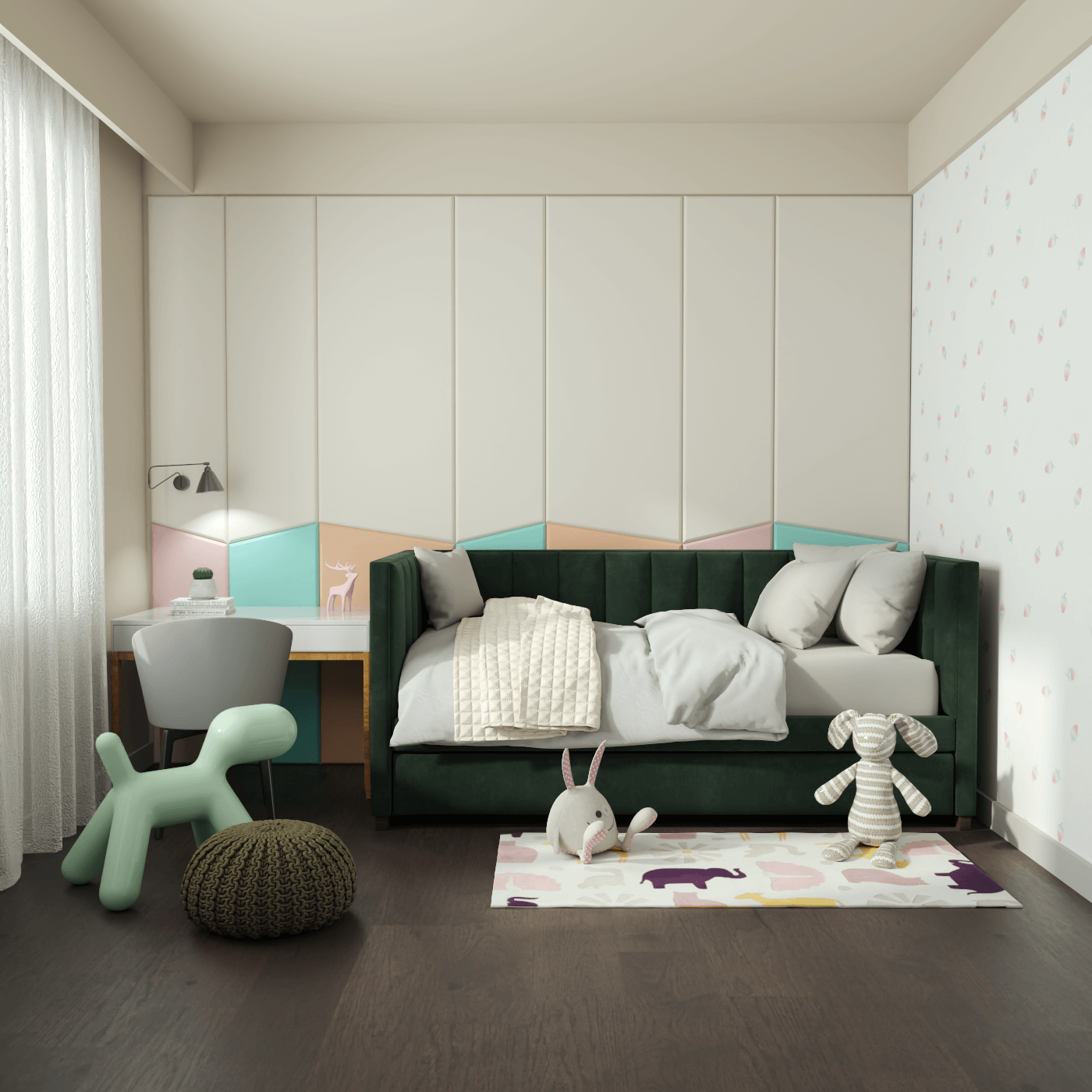 Capella Daybed with Sculpted Style and Built-In Versatility
